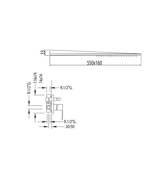 CUADRO-TRES 00618003 Kit Ducha Grifo Empotrado