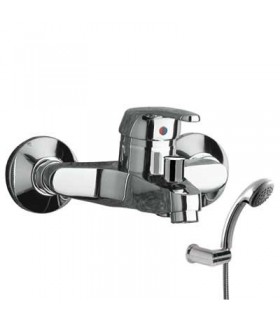 ECO-TRES 17017002 Grifo Bañera-Ducha Ducha Antical y flexo doble engatillado