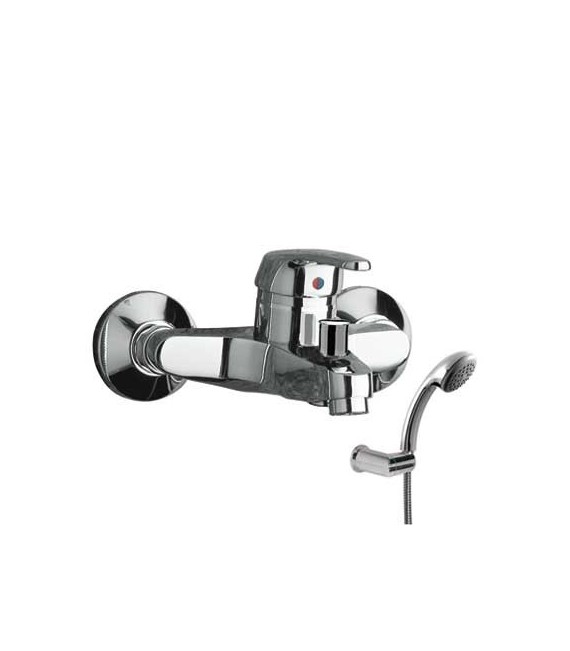 ECO-TRES 17017002 Grifo Bañera-Ducha Ducha Antical y flexo doble engatillado