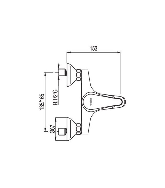 ECO-TRES 17017002 Grifo Bañera-Ducha Ducha Antical y flexo doble engatillado
