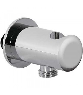 TRES 02418201 Soporte Redondo Ducha Con Toma Pared