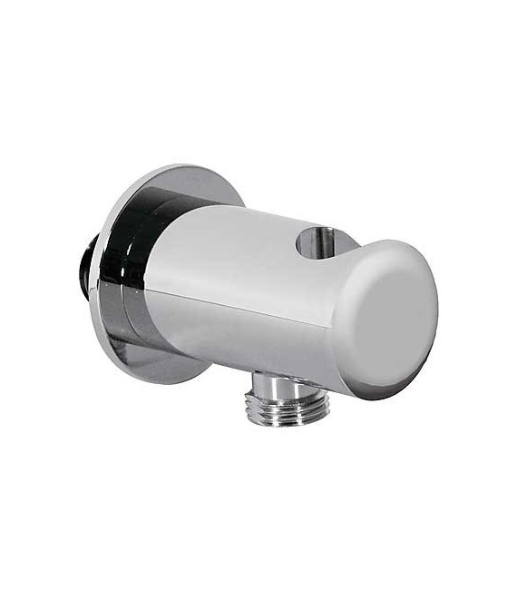 TRES 02418201 Soporte Redondo Ducha Con Toma Pared