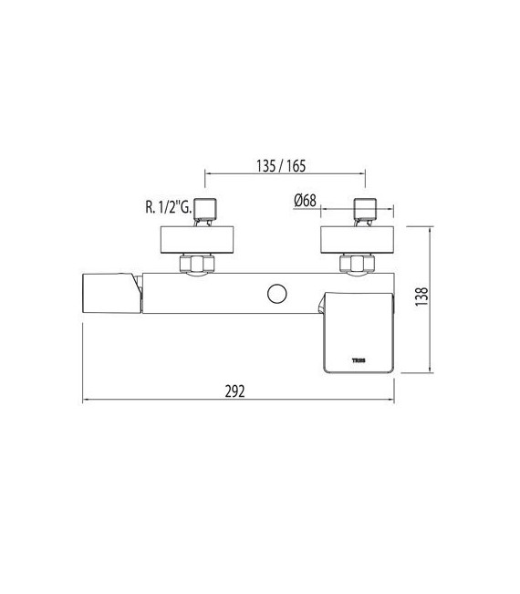 MAX-TRES 06117001 Grifo Bañera-Ducha con Cascada