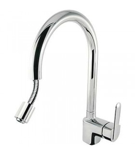 TOP-TRES 114444 Grifo Fregadero Vertical FUTUR PLUS con rociador extraíble