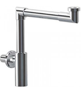 TRES 16110362 Sifón Lavabo Visto Acodado Telescópico