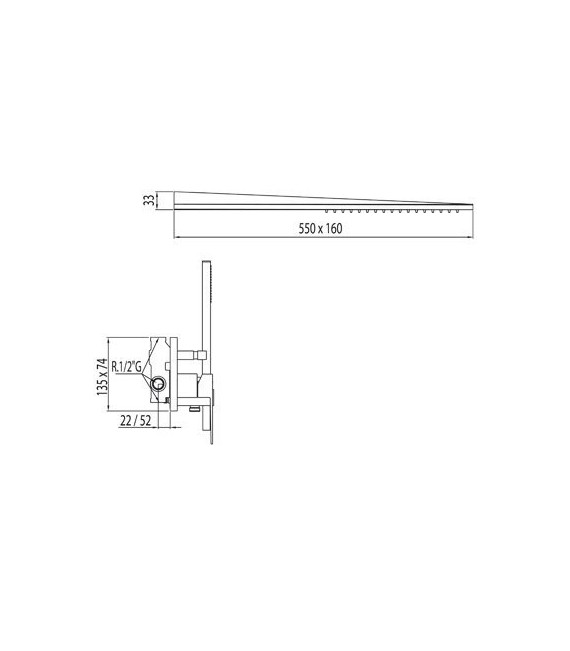 SLIM-TRES 20218003 Kit Ducha Grifo Empotrado