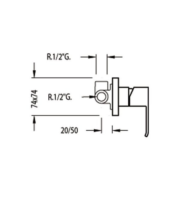 CUADRO-TRES 106177 Grifo Empotrar