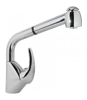 TOP-TRES 03044401 Grifo Fregadero Vertical con Ducha extraíble