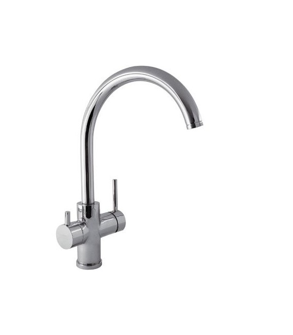 TOP-TRES 03035501 Grifo fregadera Vertical ECOSMOSIS doble función con filtro