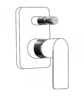 TRES 20018010 Alargadera Para Grifo Empotrar Baño-Ducha