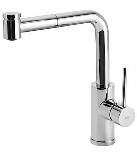 TOP-TRES 162438 Grifo Fregadero Vertical con Ducha extraíble