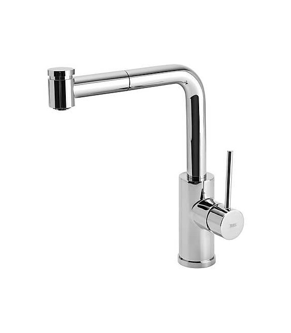TOP-TRES 162438 Grifo Fregadero Vertical con Ducha extraíble