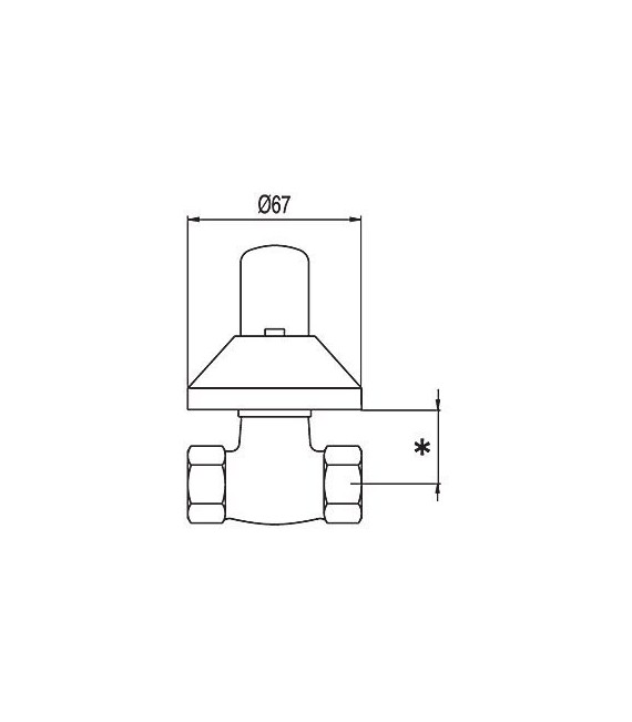 ESE-23 133516 Llave de paso regulación oculta de 1/2" *20/55