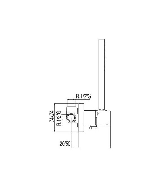 LOFT-TRES 20017702 Kit Ducha Grifo Empotrado