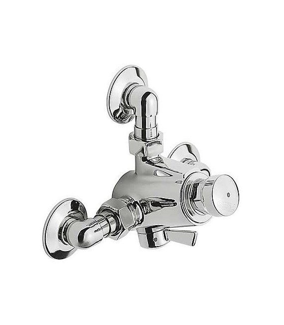 TEMPO-TRES 112162 Grifo mezclador para Ducha Entradas opuestas y salida Vertical