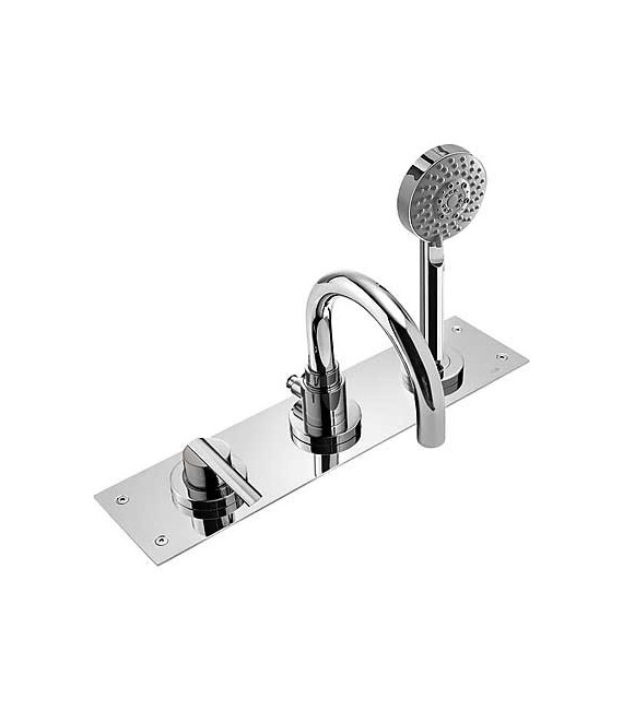 LEX-TRES 08115001 Grifo Bañera de Repisa Ducha móvil masaje Ø 100 mm.