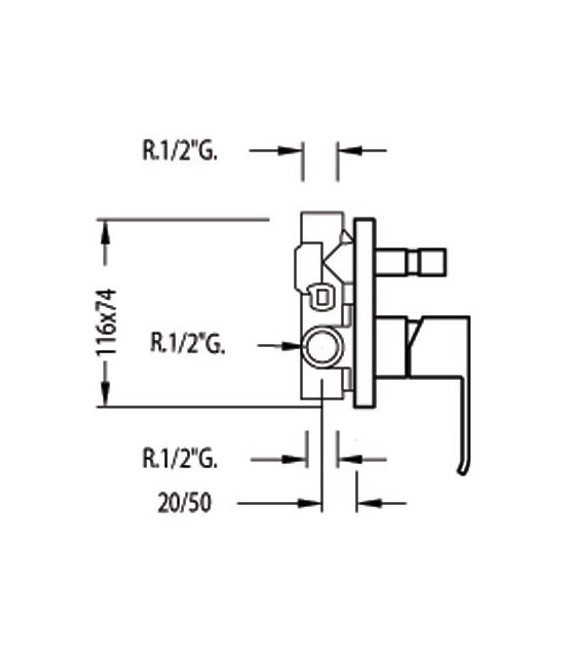 CUADRO-TRES 106180 Grifo Empotrar