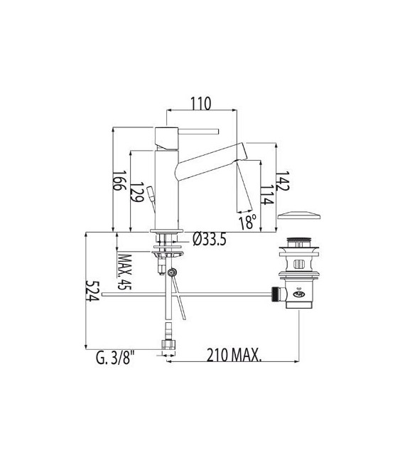 MAX-TRES 06210301 Grifo Lavabo