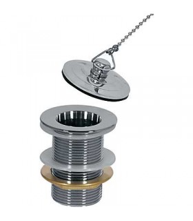 TRES 13474330 Válvula Lavabo sin rebosadero Tapón de latón con cadena