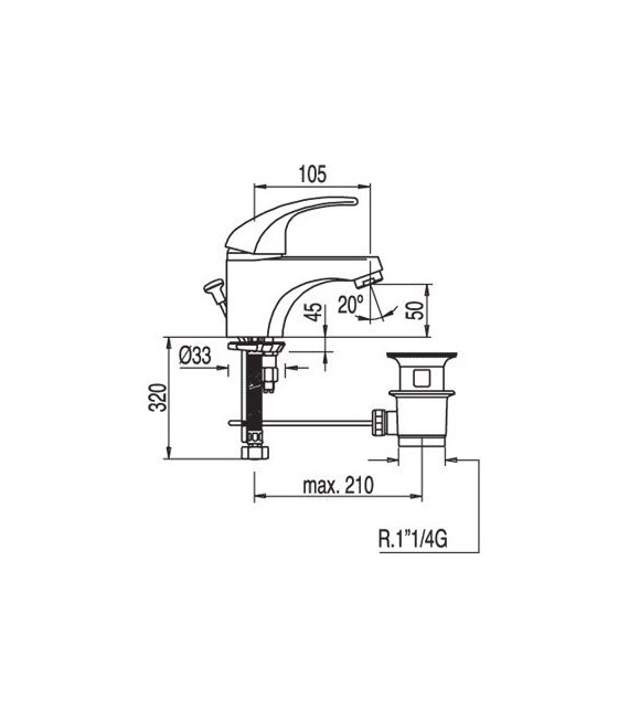 MONO-TRES 2000 177103 Grifo Lavabo