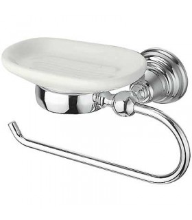 TRES 12463611 Toallero anilla abierto izquierda con jabonera