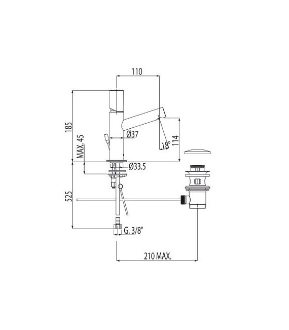 MAX-TRES 06110301 Grifo Lavabo