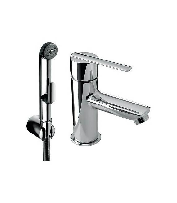 LEX-TRES 181113 Grifo Lavabo para Bidé WC Duchita con cierre y flexo SATIN