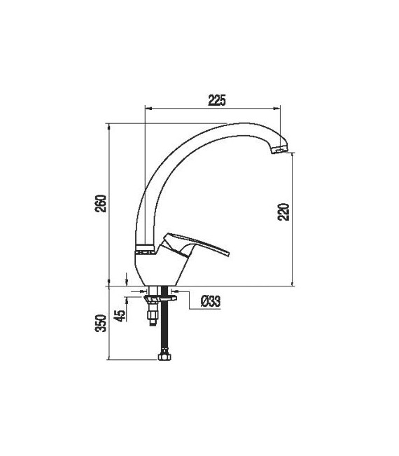 ECO-TRES 17044102 Grifo Fregadero Vertical