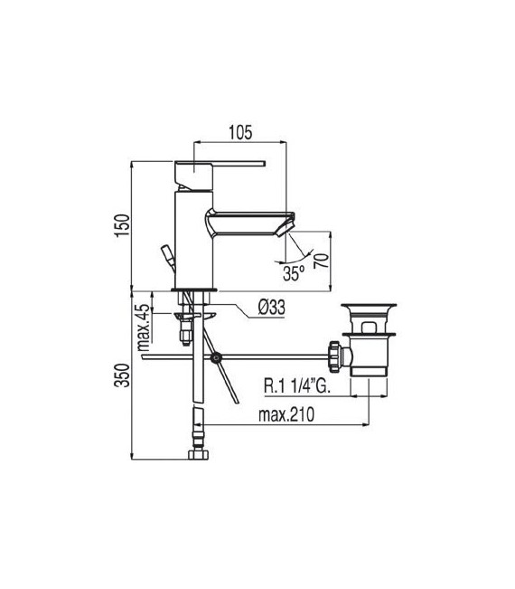 LEX-TRES 186103 Grifo Lavabo