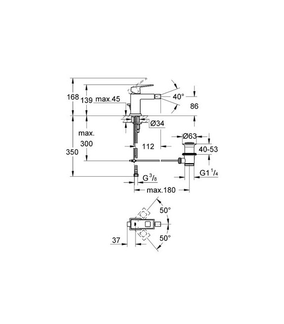 EUROCUBE Monomando Bidé