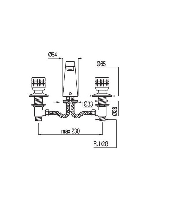 ESE-23 123105 Batería Lavabo
