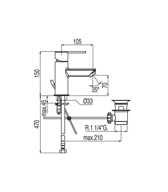 LEX-TRES 181103 Grifo Lavabo