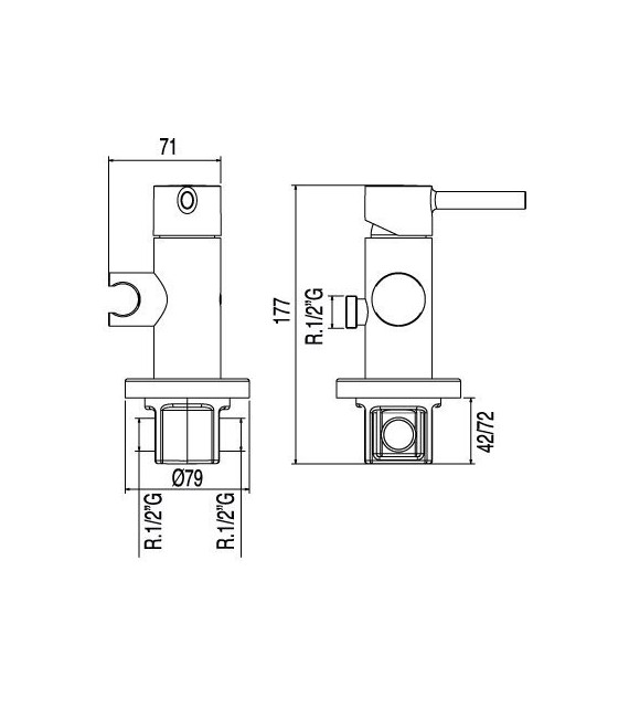 MAX-TRES 134123 Grifo Empotrar para Bidé WC Con Soporte