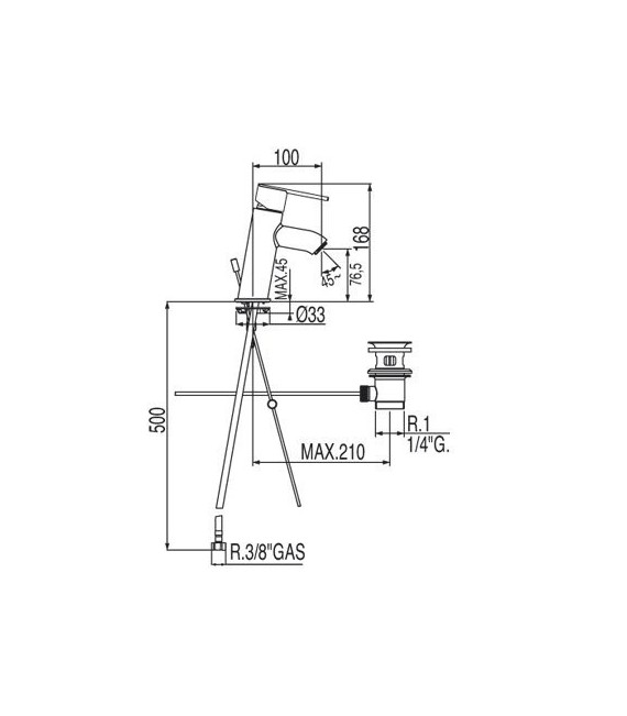LEX-TRES 186903 Grifo Lavabo