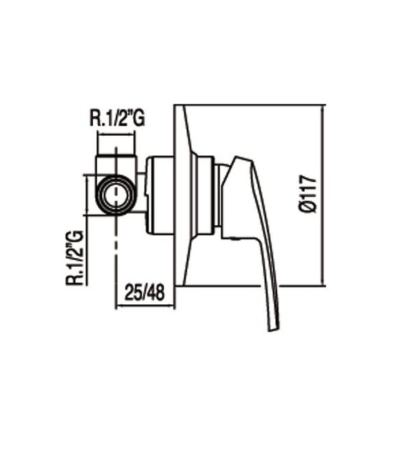 ECO-TRES 0701770212 Grifo Empotrar Ducha
