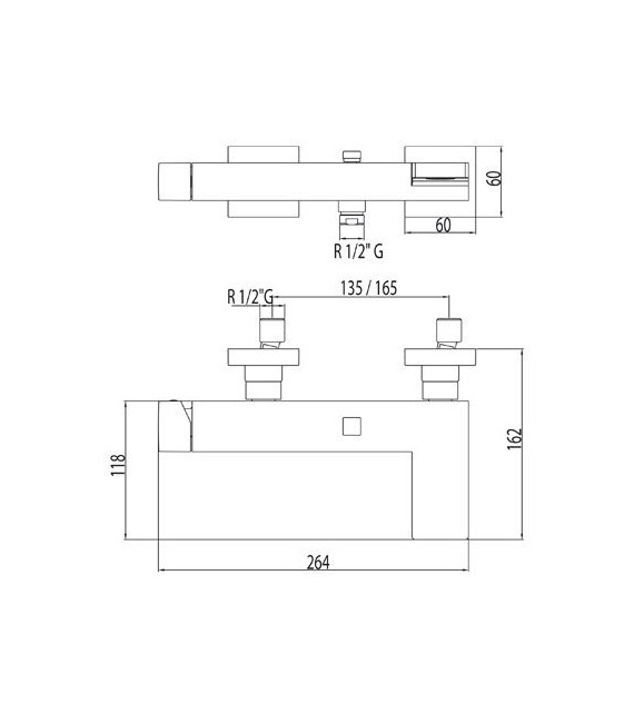 SLIM-TRES 20217001 Grifo Bañera-Ducha Ducha de mano Antical