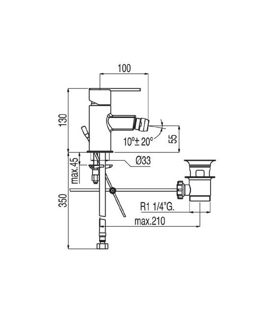 LEX-TRES 186120 Grifo Bidé