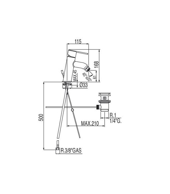 LEX-TRES 186920 Grifo Bidé