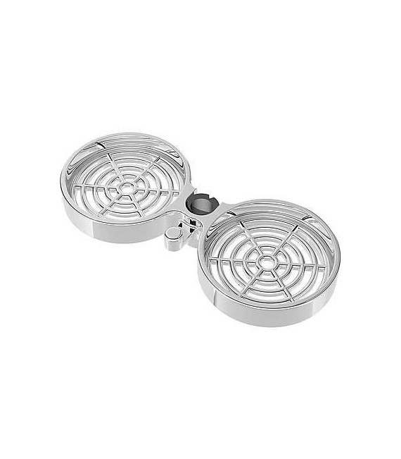 TRES 916119510 Jabonera DOBLE para barra Deslizante Ø 18 mm