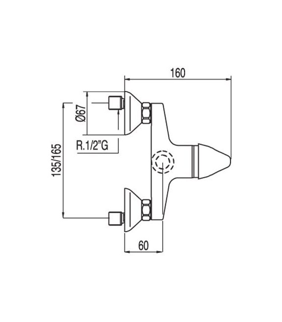 MONO-TRES 2000 172367 Grifo Ducha Ducha Antical y flexo doble engatillado