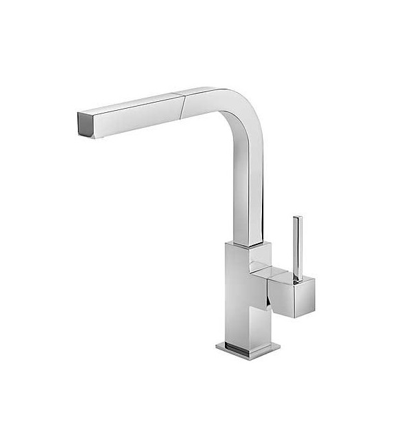 CUADRO-TRES 106437 Grifo Fregadero Vertical con Ducha extraíble