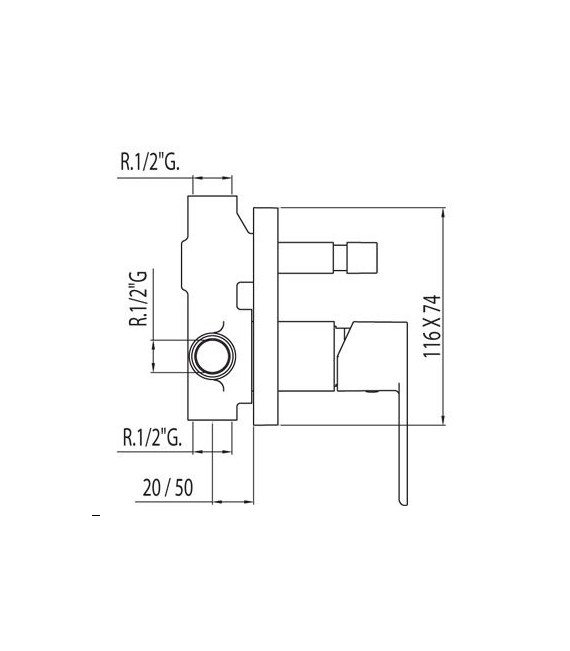 LOFT-TRES 20018001 Grifo Empotrar