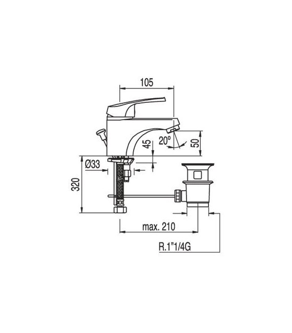 ECO-TRES 17010402 Grifo Lavabo ecoeficiente