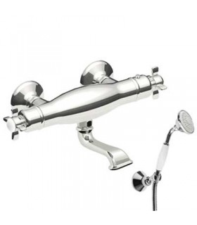 TRESMOSTATIC 02417409 Bañera-Ducha RETRO termostática Ducha de mano Antical con soporte orientable
