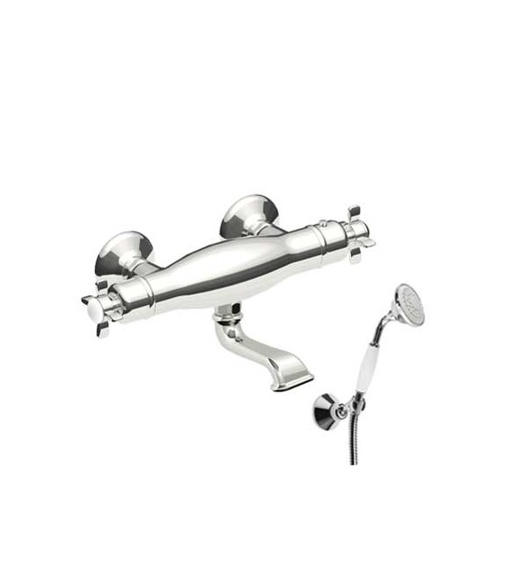 TRESMOSTATIC 02417409 Bañera-Ducha RETRO termostática Ducha de mano Antical con soporte orientable