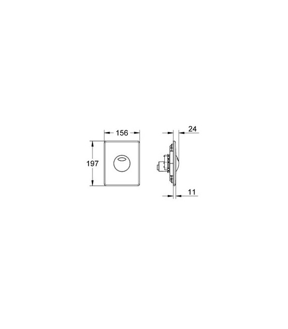 GROHE 38 862 SD0 Escudo Skate Dual Flush Mate P. Av1