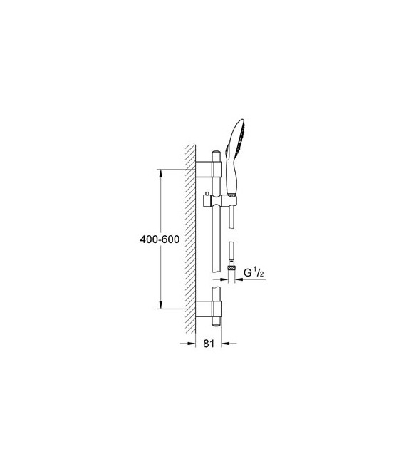 GROHE 27 736 000 Power+Soul 130 conj. ducha 600 9,5l 4j