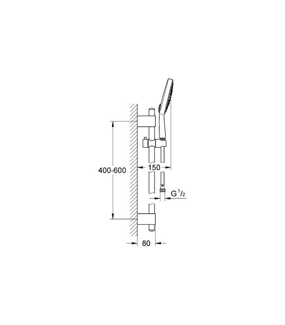 GROHE 27 744 000 P&S cosmo conj barra 160 - 60 eco 4j