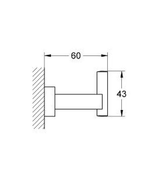ESSENTIALS CUBE Colgador Cromo
