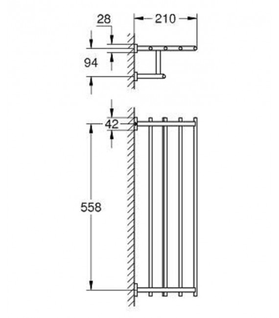 ESSENTIALS CUBE Portatoallas Cromo